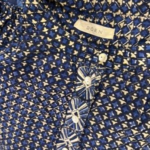 DOEN Darjeeling Blouse M In Navy
